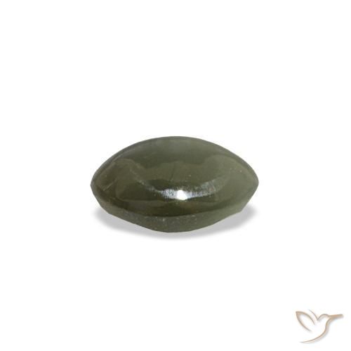 0,44 ctw natürlicher grauer Cat's Eye Alexandrite, Oval Schliff, Lichtundurchlässig
