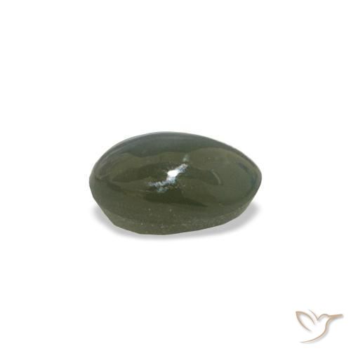 0,50 ctw natürlicher grauer Cat's Eye Alexandrite, Oval Schliff, Lichtundurchlässig