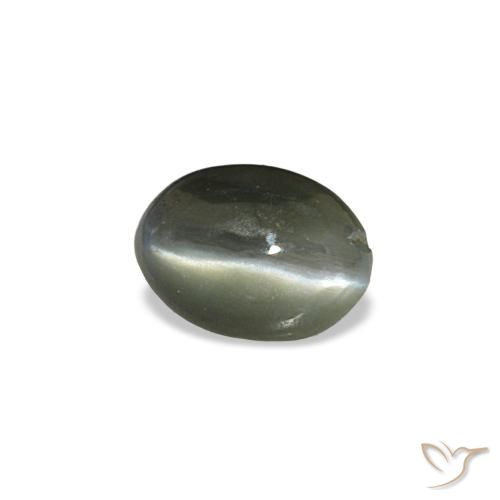 0,39 ctw natürlicher grauer Cat's Eye Alexandrite, Oval Schliff, Lichtundurchlässig