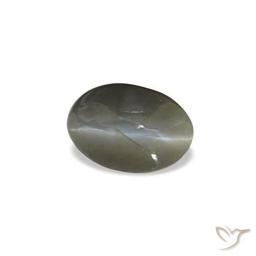 0,47 ctw natürlicher grauer Cat's Eye Alexandrite, Oval Schliff, Lichtundurchlässig
