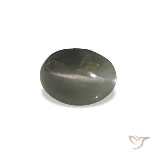 0,47 ctw natürlicher grauer Cat's Eye Alexandrite, Oval Schliff, Lichtundurchlässig