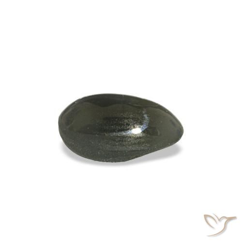 0,47 ctw natürlicher grauer Cat's Eye Alexandrite, Oval Schliff, Lichtundurchlässig