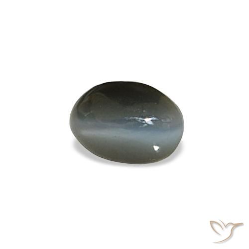 0,50 ctw natürlicher grauer Cat's Eye Alexandrite, Oval Schliff, Lichtundurchlässig