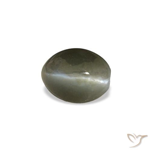 0,45 ctw natürlicher grauer Cat's Eye Alexandrite, Oval Schliff, Lichtundurchlässig