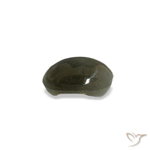 0,45 ctw natürlicher grauer Cat's Eye Alexandrite, Oval Schliff, Lichtundurchlässig