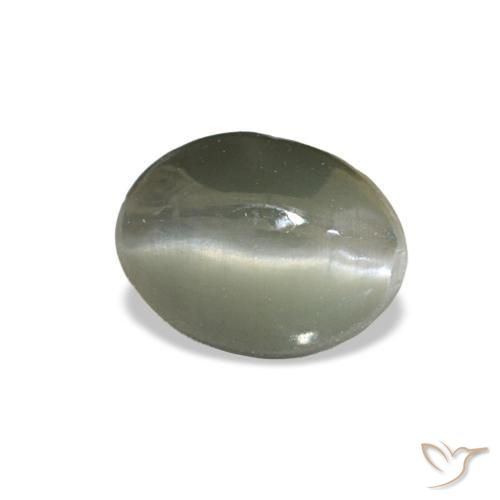 1,03 ctw natürlicher grauer Cat's Eye Alexandrite, Oval Schliff, Lichtundurchlässig