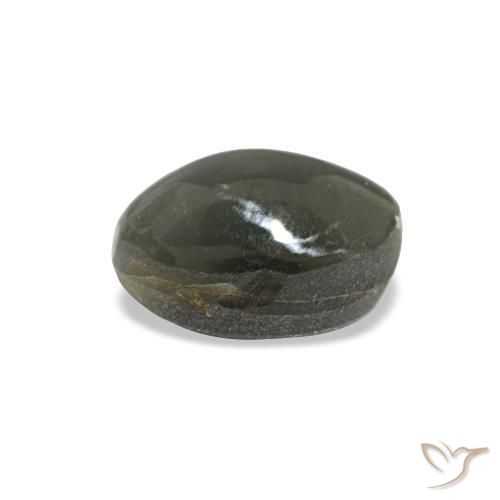 1,03 ctw natürlicher grauer Cat's Eye Alexandrite, Oval Schliff, Lichtundurchlässig