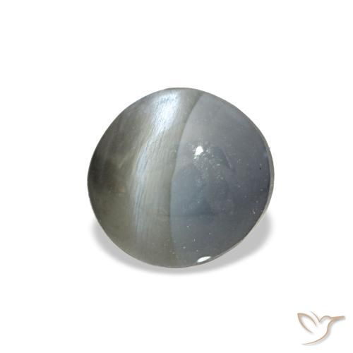 0,88 ctw natürlicher grauer Cat's Eye Alexandrite, Oval Schliff, Lichtundurchlässig