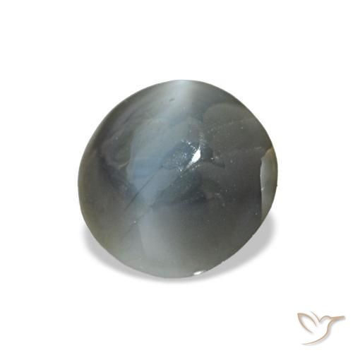 0,93 ctw natürlicher grauer Cat's Eye Alexandrite, Rundschliff, Lichtundurchlässig