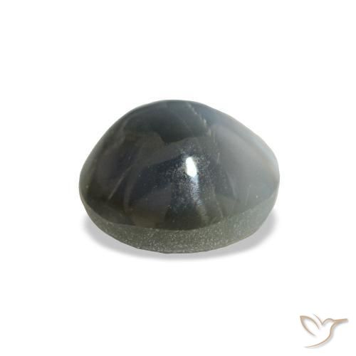 0,93 ctw natürlicher grauer Cat's Eye Alexandrite, Rundschliff, Lichtundurchlässig