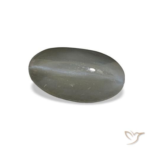 1,01 ctw natürlicher grauer Cat's Eye Alexandrite, Oval Schliff, Lichtundurchlässig