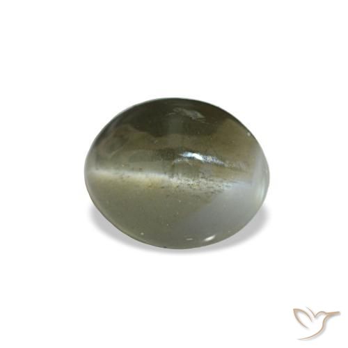 0,64 ctw natürlicher grauer Cat's Eye Alexandrite, Oval Schliff, Lichtundurchlässig