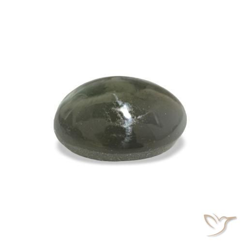 0,64 ctw natürlicher grauer Cat's Eye Alexandrite, Oval Schliff, Lichtundurchlässig