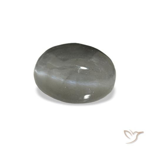 0,72 ctw natürlicher grauer Cat's Eye Alexandrite, Oval Schliff, Lichtundurchlässig