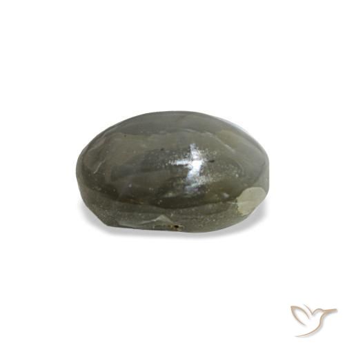 0,72 ctw natürlicher grauer Cat's Eye Alexandrite, Oval Schliff, Lichtundurchlässig