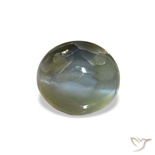 0,79 ctw natürlicher grauer Cat's Eye Alexandrite, Oval Schliff, Lichtundurchlässig