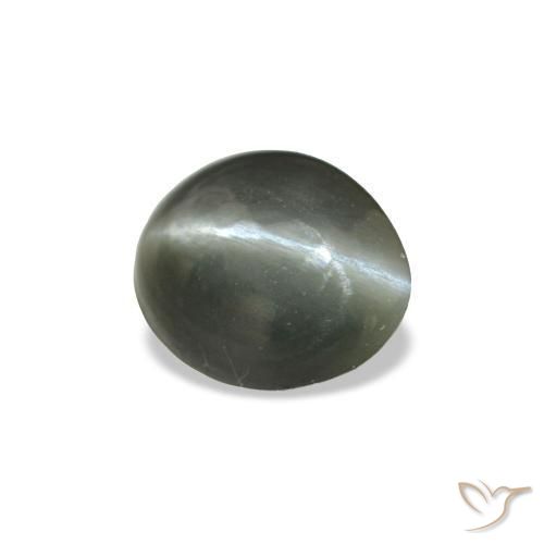 0,34 ctw natürlicher grauer Cat's Eye Alexandrite, Oval Schliff, Lichtundurchlässig