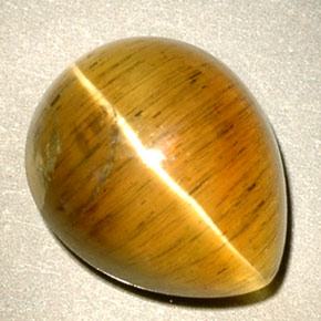 4,94 ctw natürlicher gelber Cat's Eye Apatite, Transparent, Transparent / Lichtdurchlässig