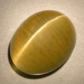 9,17 ctw natürlicher Gelbgrün Apatit-Katzenauge, Transparent, Transparent / Lichtdurchlässig