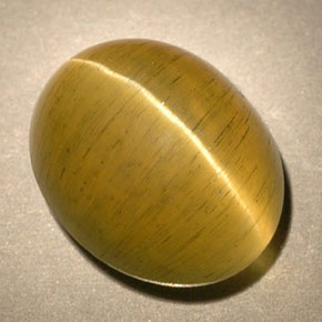 9,17 ctw natürlicher Gelbgrün Apatit-Katzenauge, Transparent, Transparent / Lichtdurchlässig