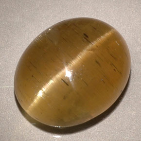 9,17 ctw natürlicher gelb-grün Katzenaugen-Apatit, Transparent, Transparent / Lichtdurchlässig