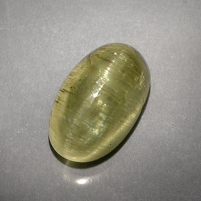 5,71 ctw natürlicher grüner Cat's Eye Apatite, Transparent, Transparent / Lichtdurchlässig