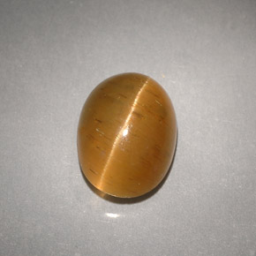 3,94 ctw natürlicher gelber Cat's Eye Apatite, Transparent, Transparent / Lichtdurchlässig
