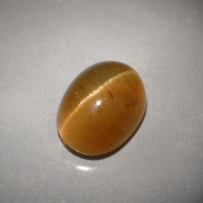 3,94 ctw natürlicher gelber Cat's Eye Apatite, Transparent, Transparent / Lichtdurchlässig