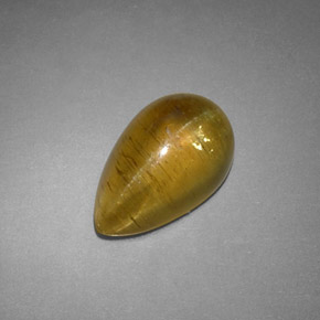 4,09 ctw natürlicher gelber Cat's Eye Apatite, Transparent, Transparent / Lichtdurchlässig