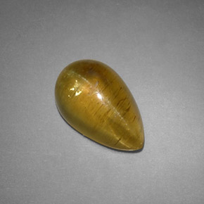 4,09 ctw natürlicher gelber Cat's Eye Apatite, Transparent, Transparent / Lichtdurchlässig
