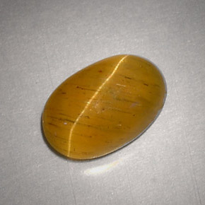 2,48 ctw natürlicher gelber Cat's Eye Apatite, Oval Schliff, Lichtdurchlässig