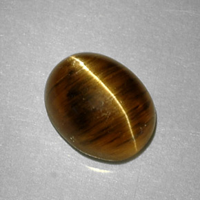2,64 ctw natürlicher gelber Cat's Eye Apatite, Oval Schliff, Lichtdurchlässig