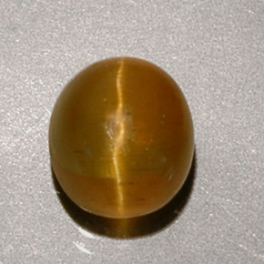 1,90 ctw natürlicher gelber Cat's Eye Apatite, Oval Schliff, Lichtdurchlässig