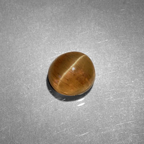 1,61 ctw natürlicher gelber Cat's Eye Apatite, Oval Schliff, Lichtdurchlässig