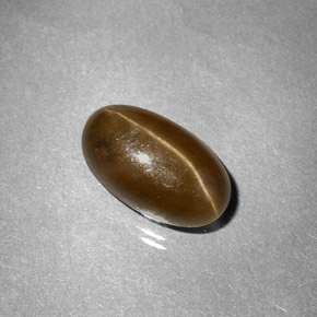 3,58 ctw natürlicher gelber Cat's Eye Apatite, Oval Schliff, Lichtdurchlässig