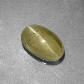 0,96 ctw natürlicher grüner Cat's Eye Apatite, Transparent, Transparent / Lichtdurchlässig