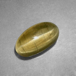 9,17 ctw natürlicher gelb-grün Katzenaugen-Apatit, Transparent, Transparent / Lichtdurchlässig