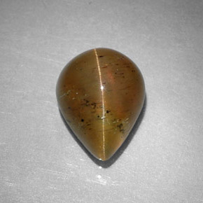 2,97 ctw natürlicher gelber Cat's Eye Apatite, Birnenform, Lichtdurchlässig