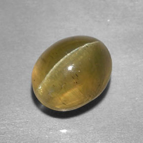9,17 ctw natürlicher gold-grün Katzenaugen-Apatit, Oval Schliff, Transparent