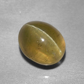 9,17 ctw natürlicher gold-grün Katzenaugen-Apatit, Oval Schliff, Transparent