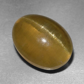 9,17 ctw natürlicher gold-grün Katzenaugen-Apatit, Oval Schliff, Transparent