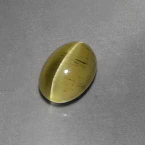 9,17 ctw natürlicher gold-grün Apatit-Katzenauge, Transparent, Transparent / Lichtdurchlässig