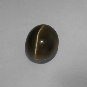 5,70 ctw natürlicher grüner Cat's Eye Apatite, Oval Schliff, Lichtdurchlässig