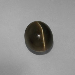 5,70 ctw natürlicher grüner Cat's Eye Apatite, Oval Schliff, Lichtdurchlässig