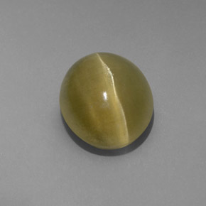 4,80 ctw natürlicher grüner Cat's Eye Apatite, Transparent, Transparent / Lichtdurchlässig