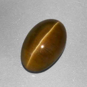 3,86 ctw natürlicher gelber Cat's Eye Apatite, Transparent, Transparent / Lichtdurchlässig