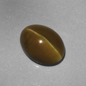 3,52 ctw natürlicher gelber Cat's Eye Apatite, Transparent, Transparent / Lichtdurchlässig