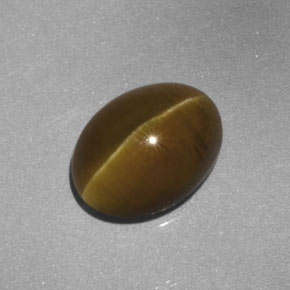 3,52 ctw natürlicher gelber Cat's Eye Apatite, Transparent, Transparent / Lichtdurchlässig