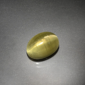 9,17 ctw natürlicher gold-grün Katzenaugen-Apatit, Oval Schliff, Transparent