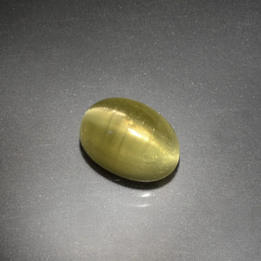 9,17 ctw natürlicher gold-grün Katzenaugen-Apatit, Oval Schliff, Transparent